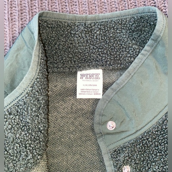 PINK Sherpa Snap Button Jacket - Picture 2 of 3